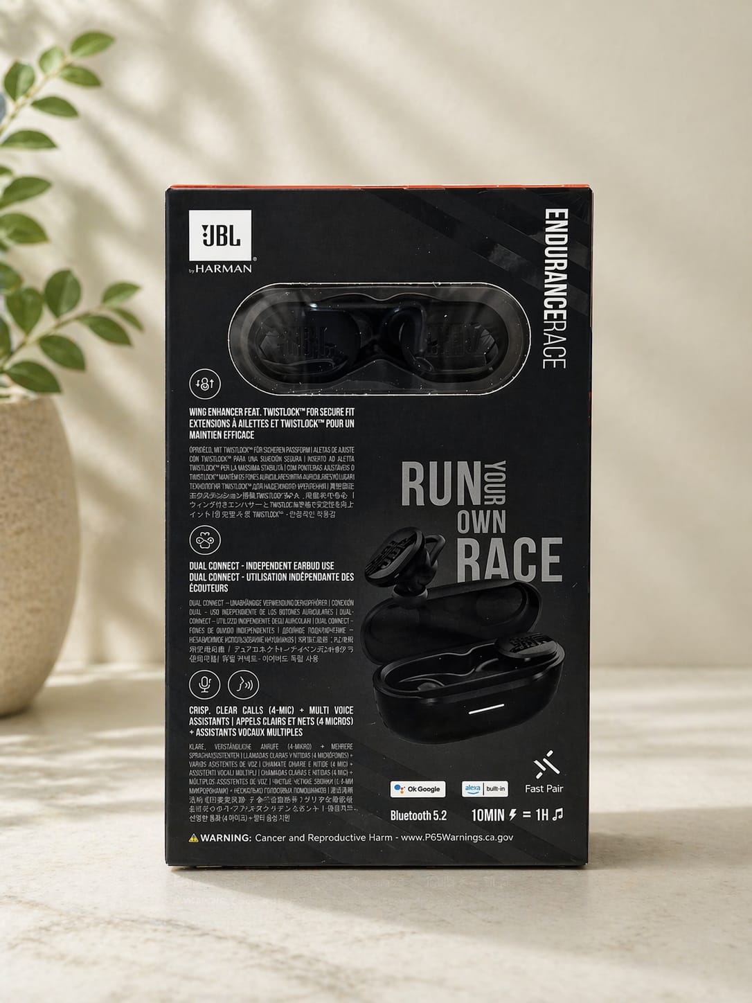 JBL Endurance Race TWS Wireless Earbuds – Waterproof, 30H Battery, Bluetooth